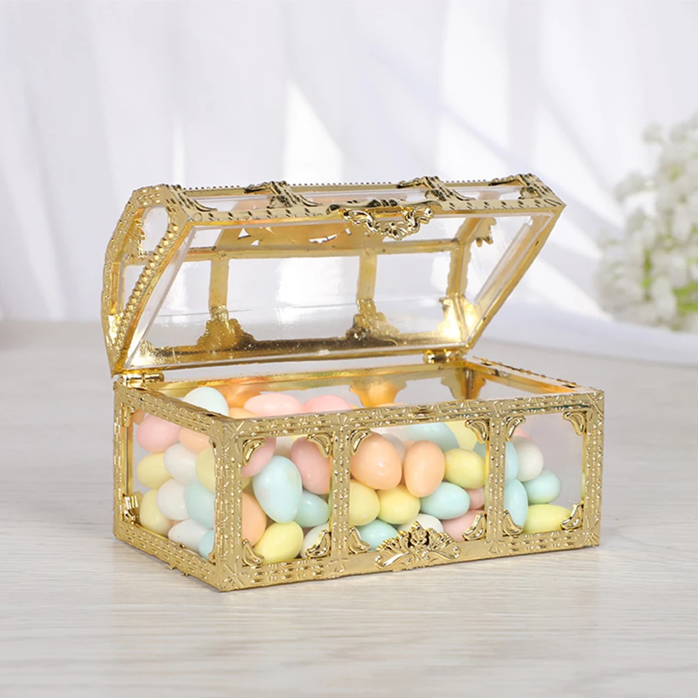 

3Pcs Wedding Candy Boxes Chic Lightweight Plastic Gift Cases Party Favor Boxes Bridal Shower Decoration Storage Box