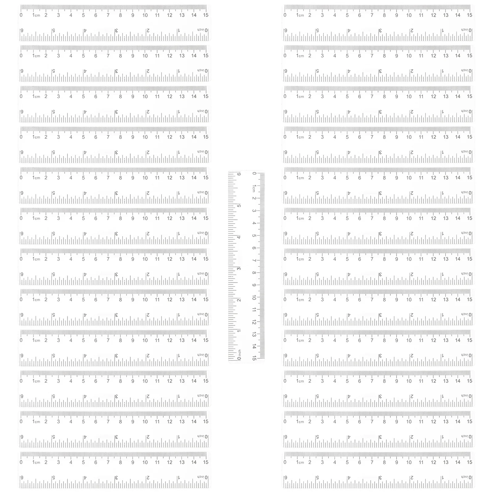 

25 Pcs Measuring Rulers Plastic for Students Transparent Straight Drafting Clear Classroom
