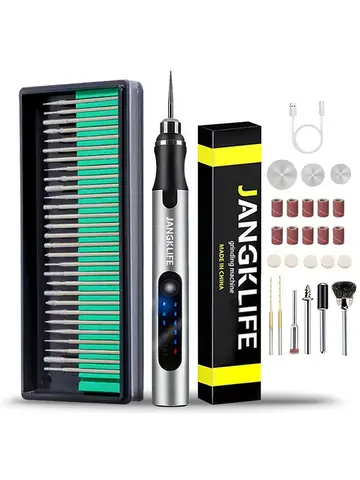 JANGKLIFE USB Cordless Rotary Tool Kit Woodworking Engraving Pen DIY For Jewelry Metal Glass Mini Wireless Drill