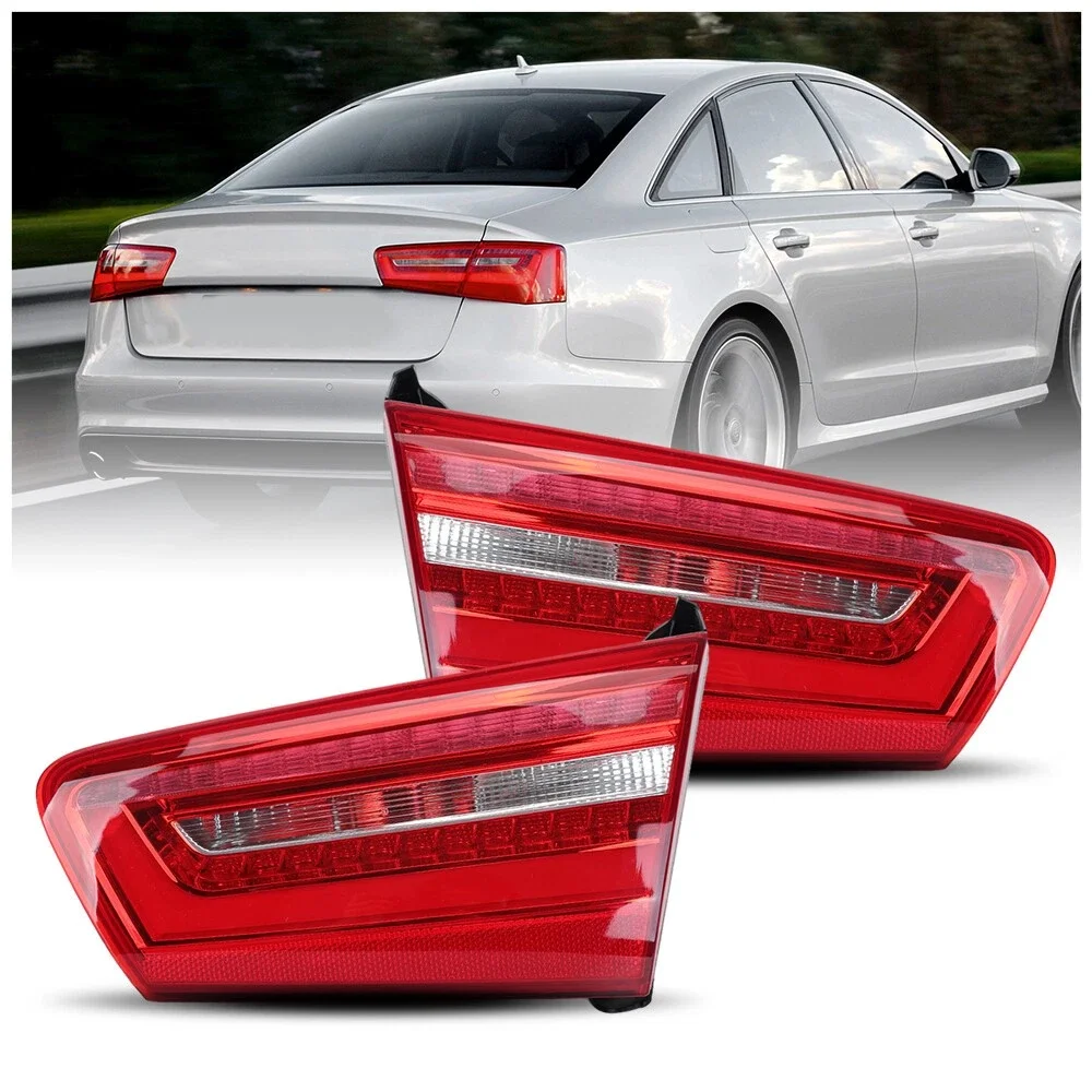For Audi A6 C7 10~16 Car Taillight Rear LH/RH Inner Tail Light Brake Lamp Assembly w/Bulb Wiring Harness 4G5945093/4G5945094