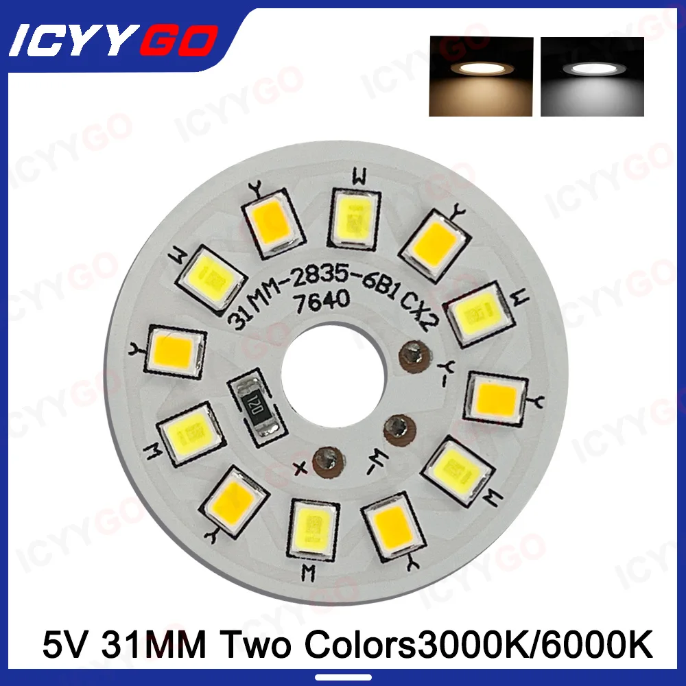 lampada de mesa led faia night light source board placa de cores branco quente 5v 3w 5w 01