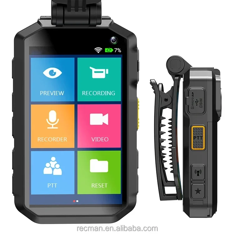 

HD 1080p Body Worn Camera 64G With SIM/TF/SD Card 512GB Night Vision Waterproof Camera Body 4G