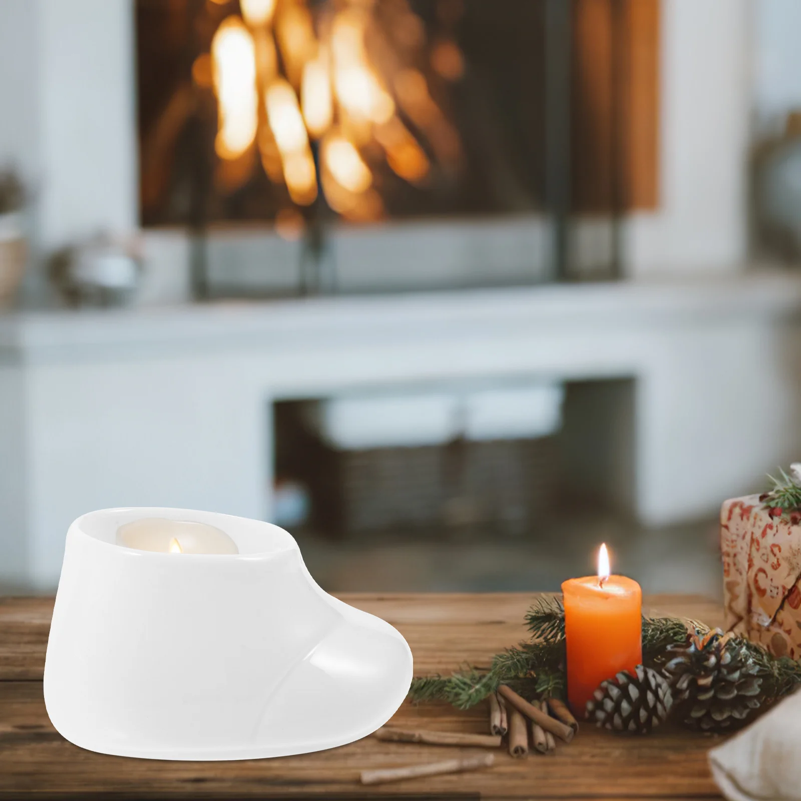 

Boots Shaped Christmas Holder Festive Decorative Stand for Home Holiday Party Decoration Ornaments