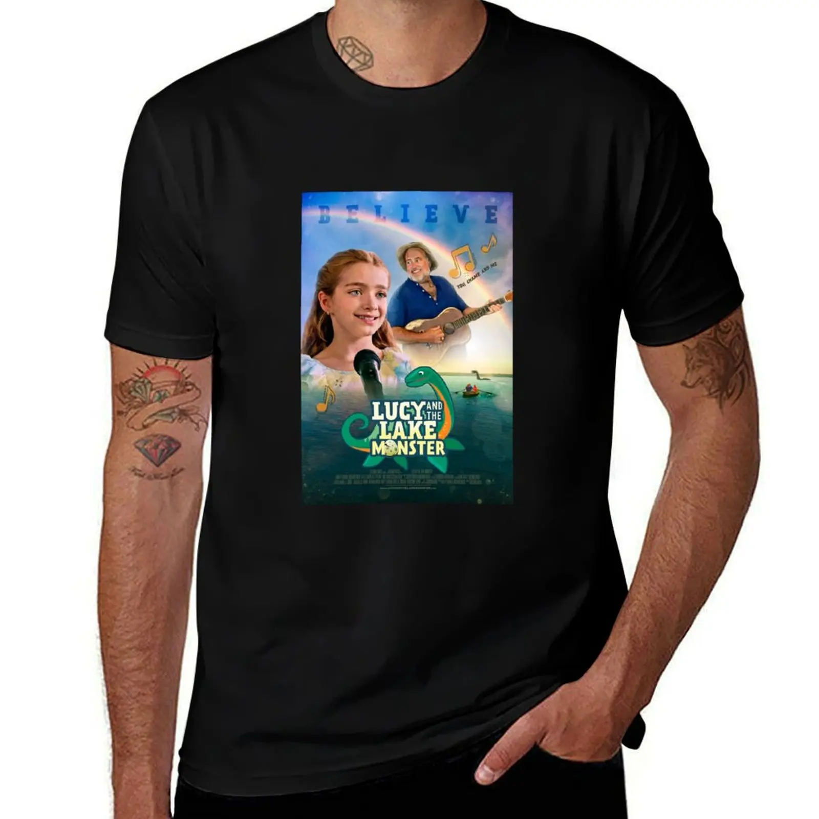 Lucy & the Lake Monster Movie Poster T-Shirt Everyday Wear Basic Short Sleeve Top T-Shirt