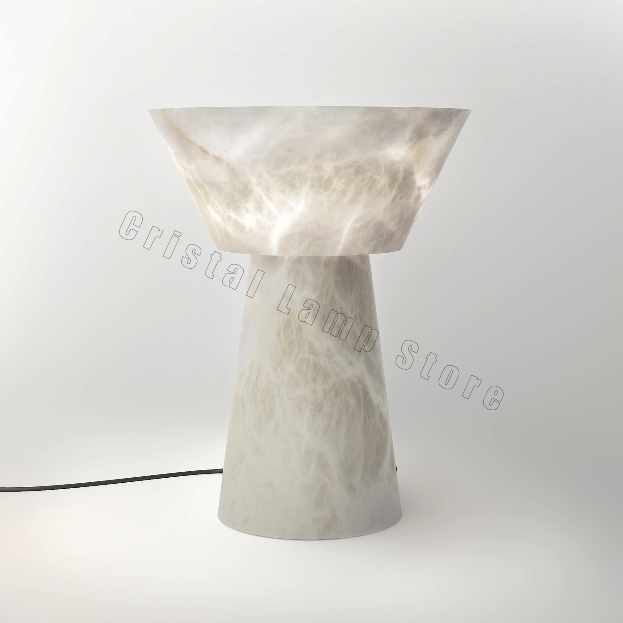 

Nordic Modern Simple Alabaster Lamp Sofa Bedroom Bed Front Desk Coffee Shop Room Decorative Marble Atmosphere Table Lamp