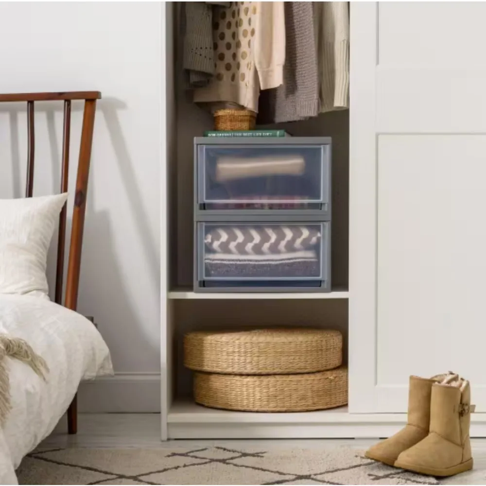

Compact Clear Plastic Stacking Drawers，a practical storage solution for any room of your home