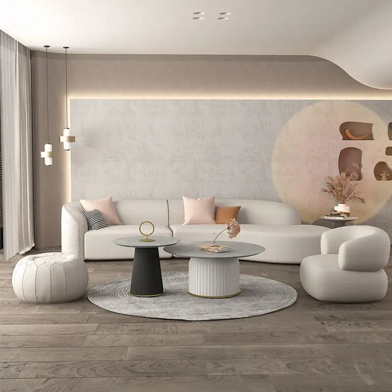 

Nordic Fabric Sofa Hotel Lobby Club Talks Beauty Salon Rest Area Reception Visitor Cat Scratch Leather Sofa Woonkamer Banken