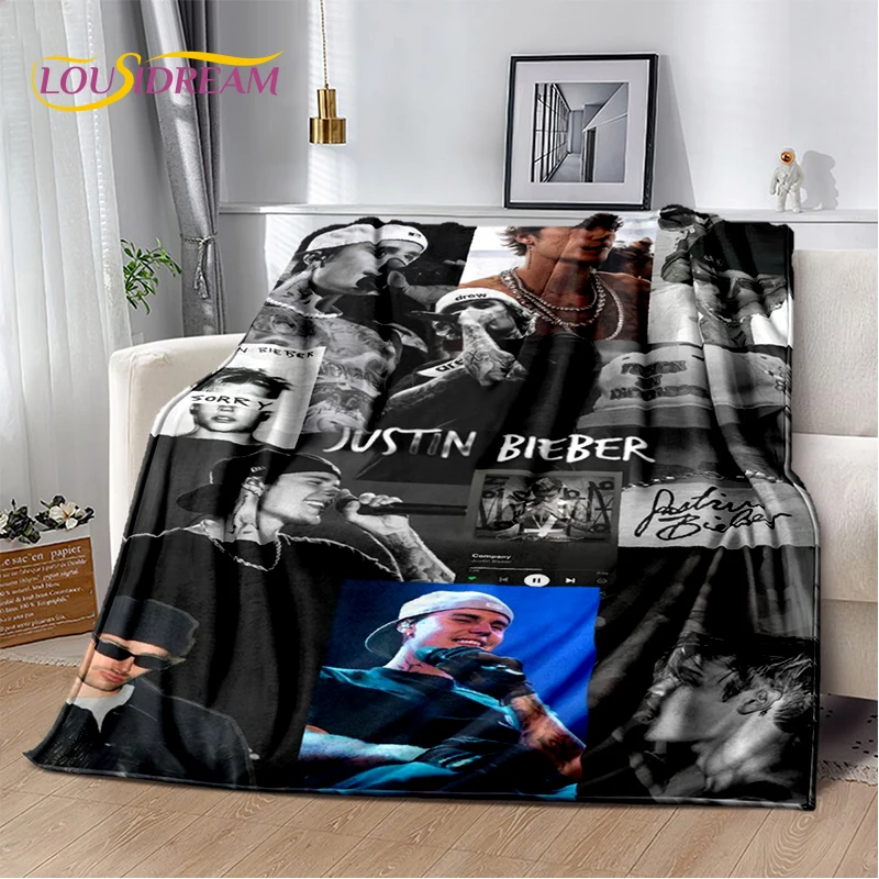 

3D 2025 New Style Justin Drew Bieber Singer JB Blanket,Soft Throw Blanket for Home Bedroom Bed Sofa Travel Picnic Cover Kid Gift