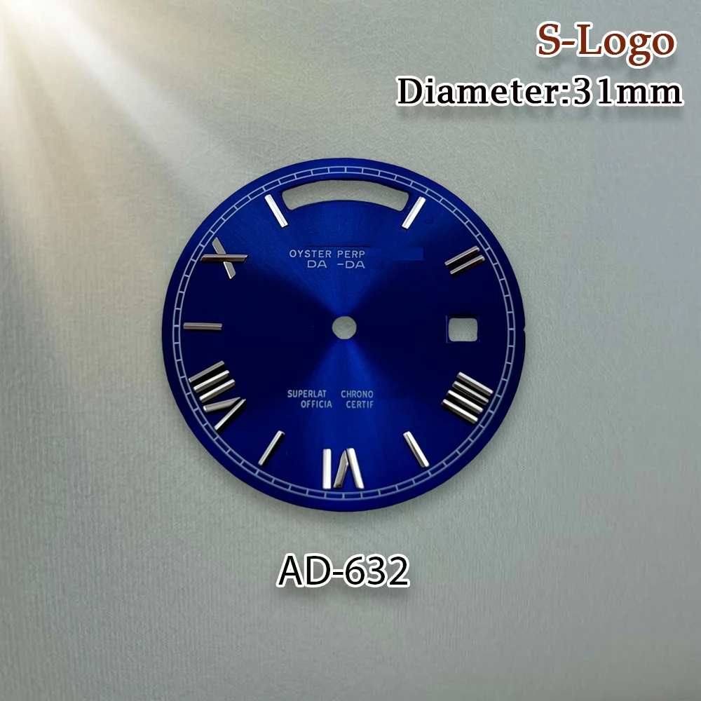 31mm s logotipo gradiente roma dial adequado para 8285 movimento sem luminoso de alta qualidade relógio modificação acessórios ferramentas reparo