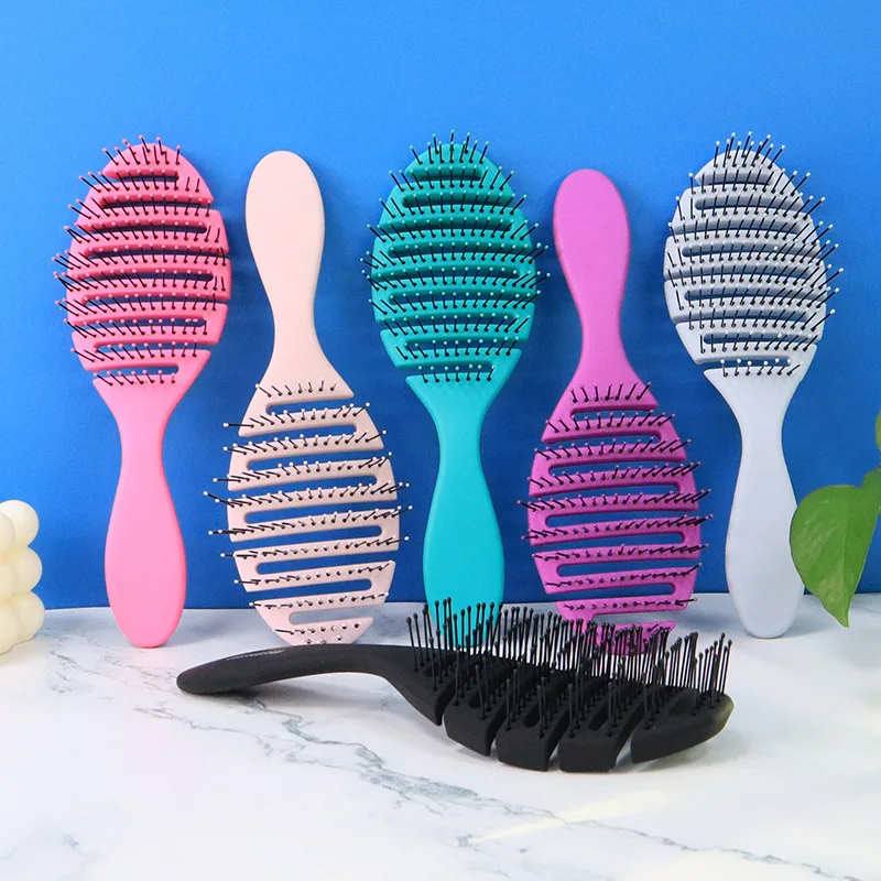 Women Hair Brushes Hair Combs Detangling Hair Brush Wet Massage Comb Curly Hairdressing Salon Hairdressing Accessories 4 Colors