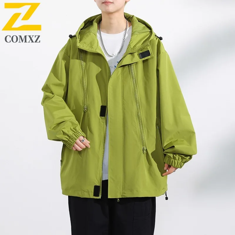 سترة EiAO الرجالية المقاومة للماء والرياح التكتيكية - معطف المشي لمسافات طويلة في الهواء الطلق للتخييم والصيد على طراز ملابس الشارع الحضرية سترة ساخنة #1