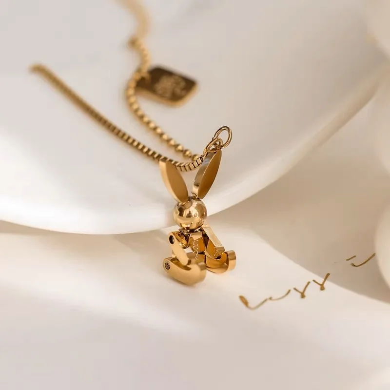 

Temperament can activity cute little rabbit necklace female light luxury pendant choker niche design simple Valentine's Day