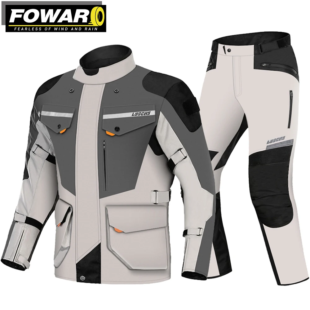 

New Waterproof Motorcycle Jacket Man Racing Suit Wearable Motorcycle Jacket Motorcycle Pants Moto Set With EVA Protection Unisex