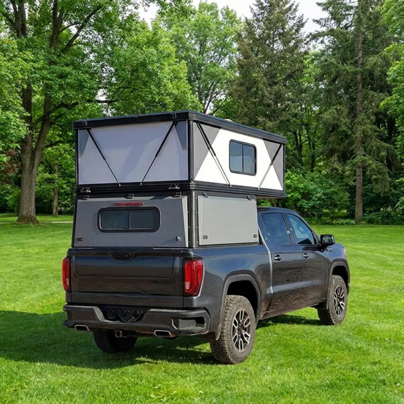 Picture 3: High Quality Waterproof Up Hardtop Truck Topper Canopy With Storage Box Fit 4X4 Offroad Pickup Truck Bed Campin