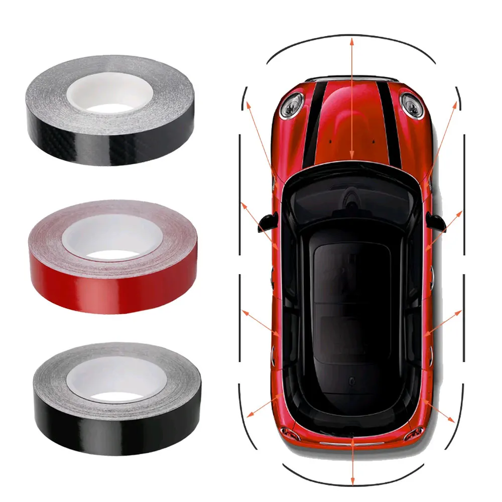 

1pc Car Window Trim Film Door Waistline DIY Sticker Decoration Black Line For Mini Cooper R53 R55 R56 R60 R61 F54 F55 F56 F60