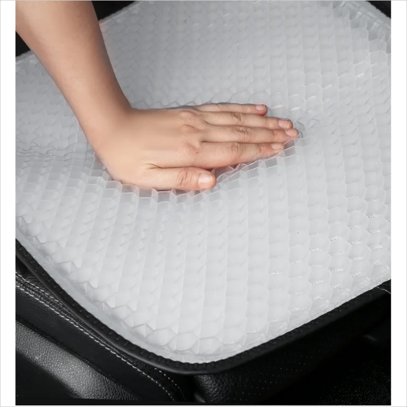 3D Hip Protector Leather Car Seat Cushion Honeycomb Gel Comfortable and Breathable Pressure Reducing , for Car, Home and Office