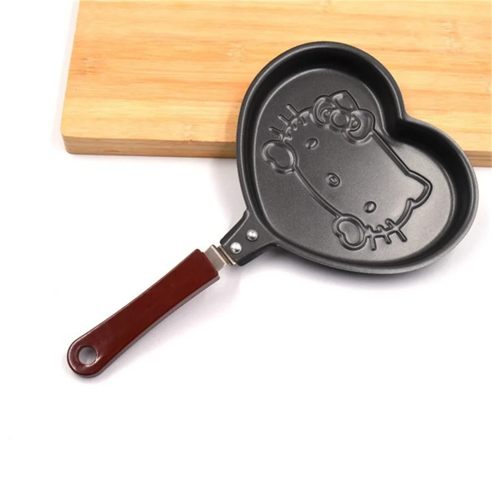 Hello Kitty Sanrio Mini Frying Pan Anime Mickey Kitchen Accessories Home Kids Breakfast Omelet Pan Creative Portable Kitchenware