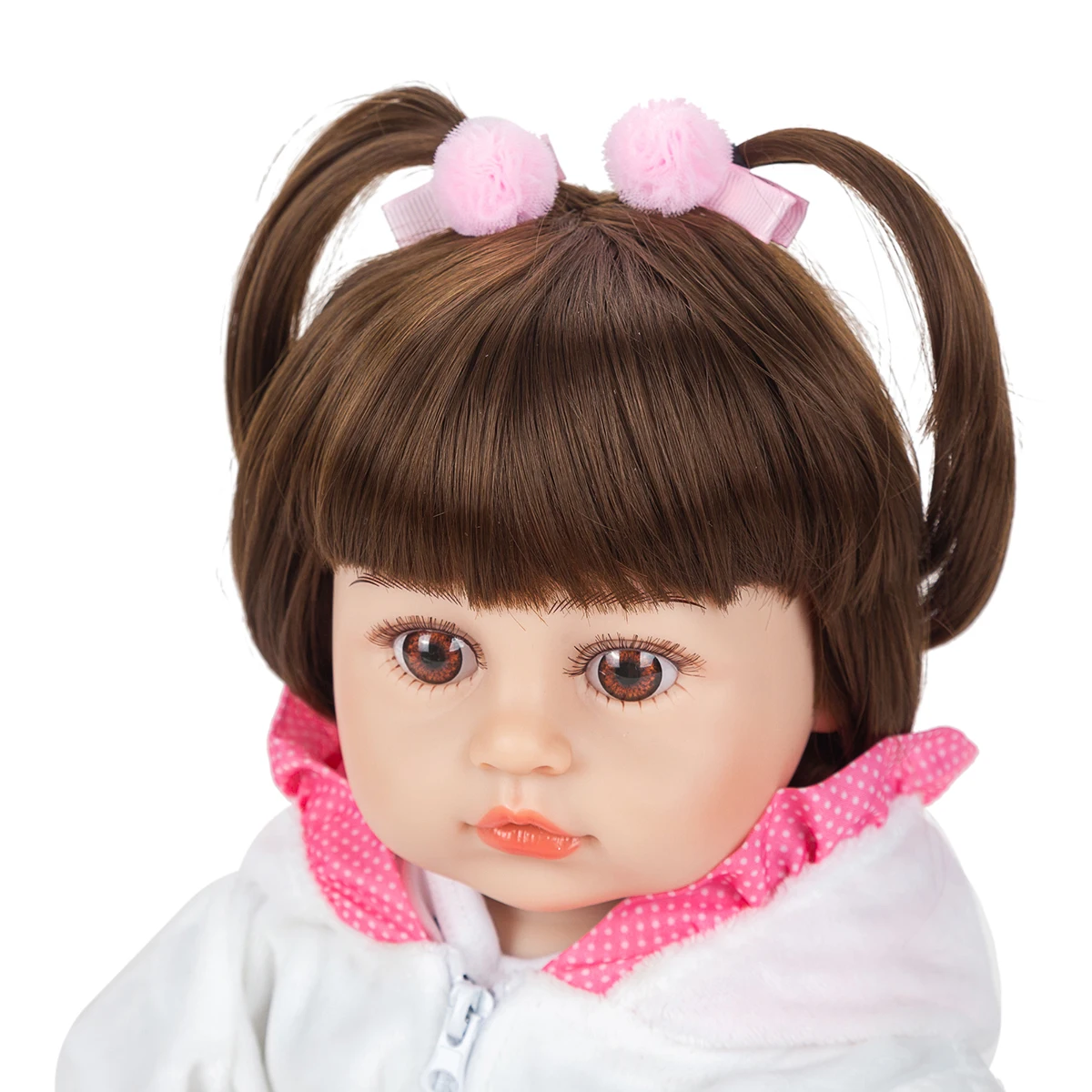 BRASTOY Girl Reborn Panda Doll 48cm جسم سيليكون، الشحن من البرازيل