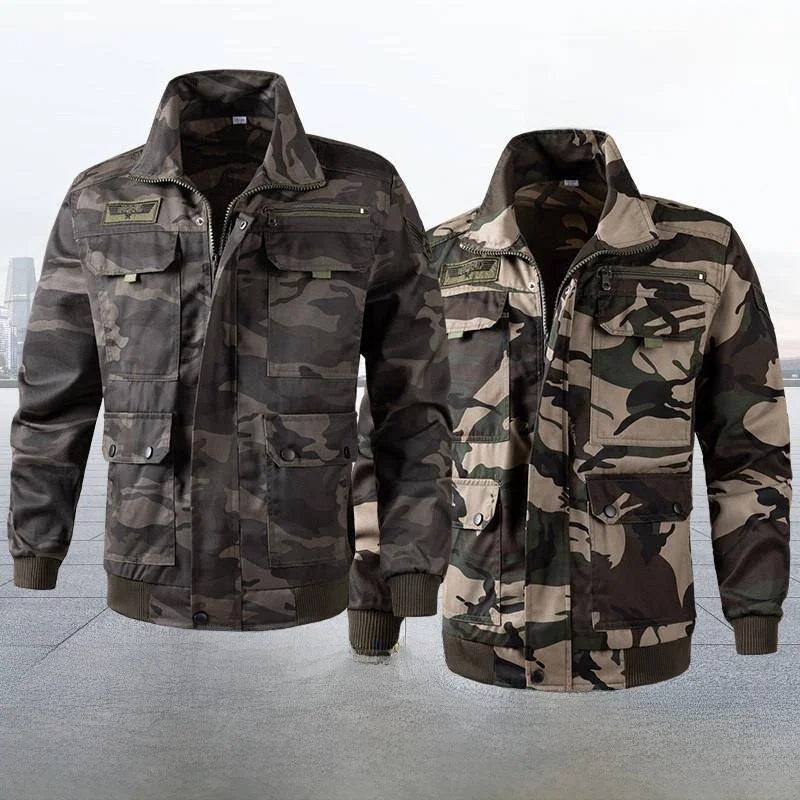

Thiened Camouflage Jaet Men's Workwear Construction Site Labor Protection Clothing Wear-Resistant And Dirt-Resistant