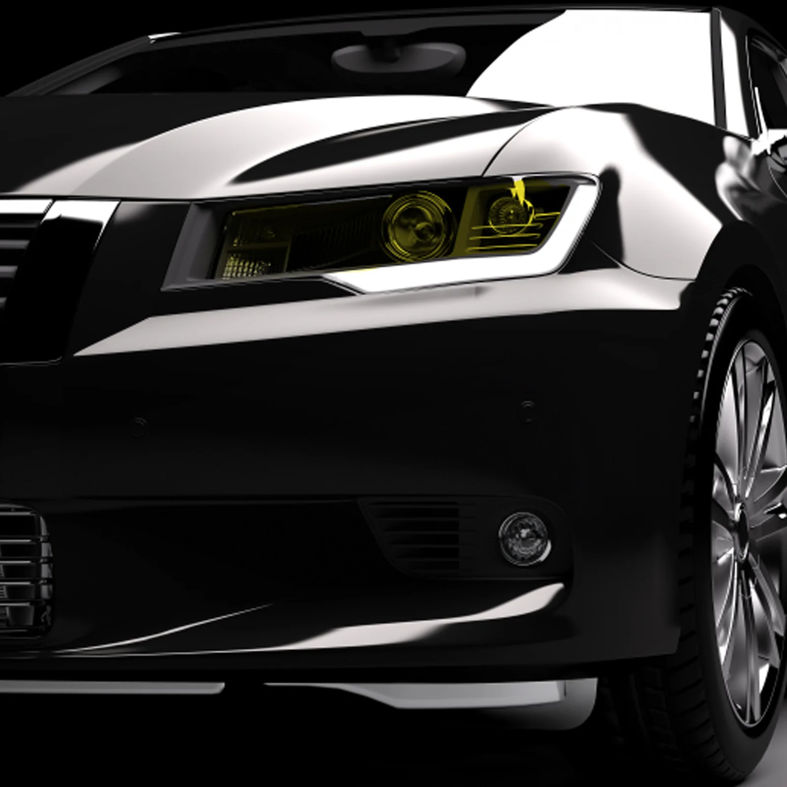 

Durable Yellow Car Headlight Tint Film Waterproof Vinyl Protective Color Changing Sticker Auto Fog Light Film Stretchable