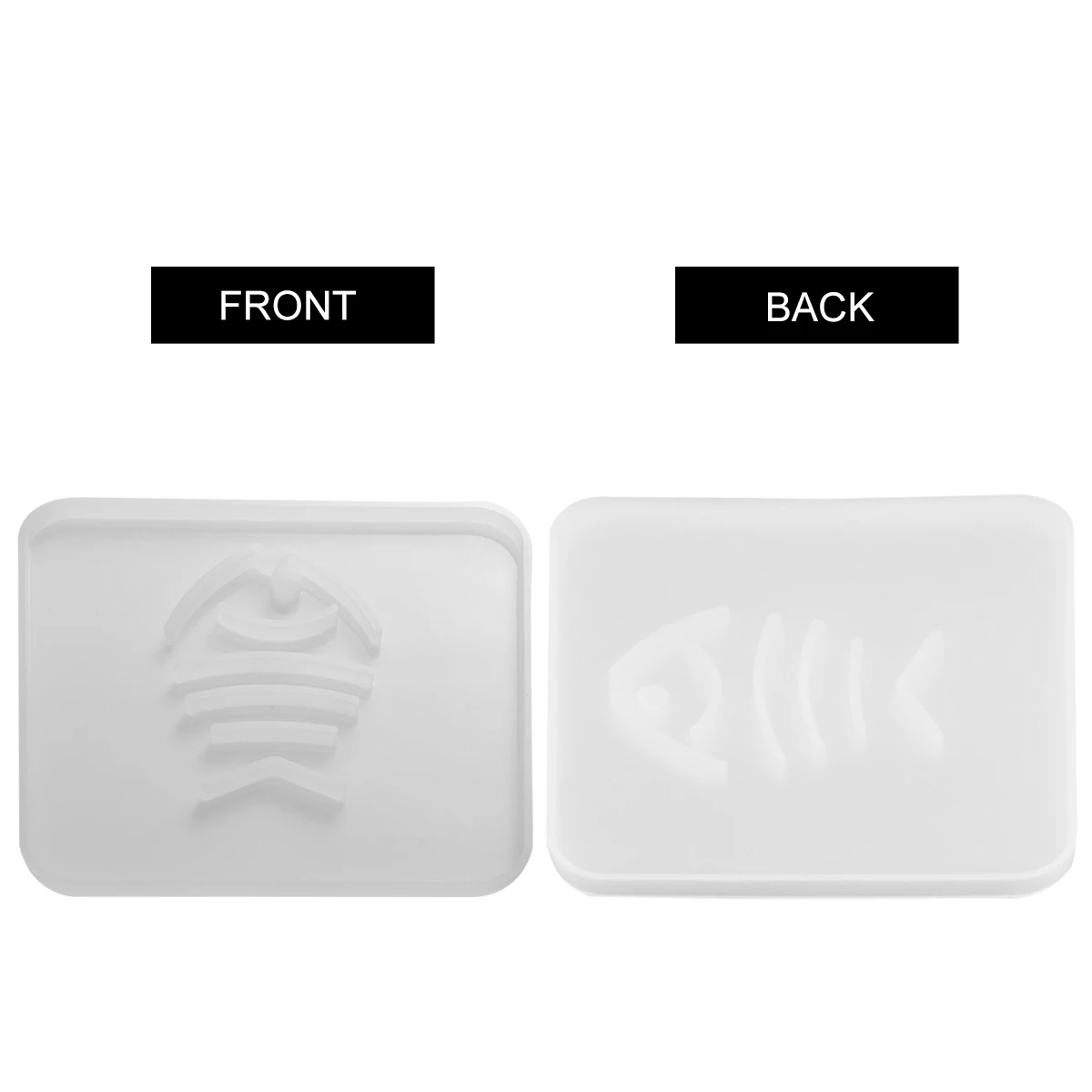 

Silicone Mold DIY Crystal Epoxy Fish Bone Table Decoration White Cup Mat Coaster Jewelry Craft Reusable Durable