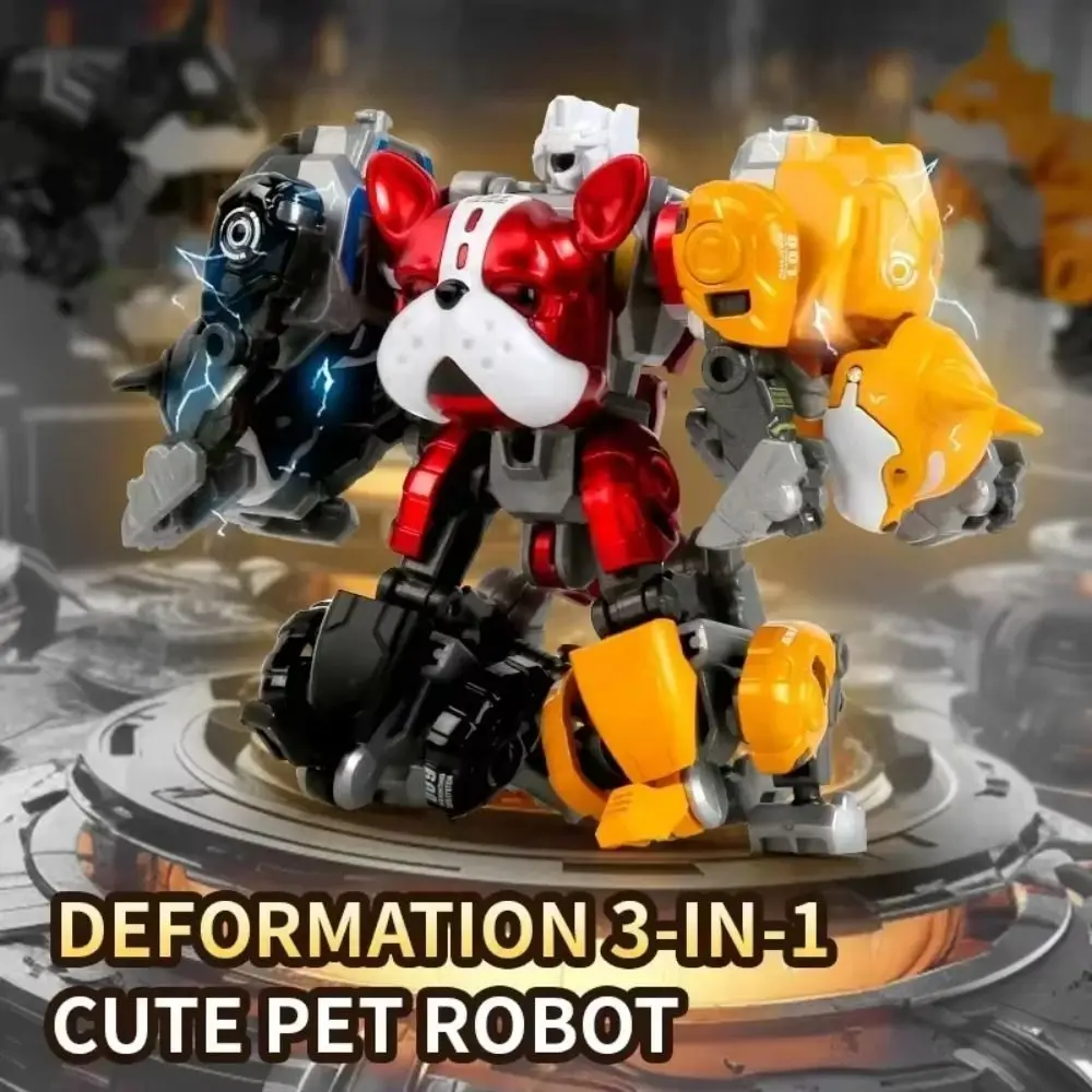 

2 in 1 Deformation Robot Dog Model Toys Movable Transformation Robot Toy Cartoon Dog Deformation Action Figure Children's Toy