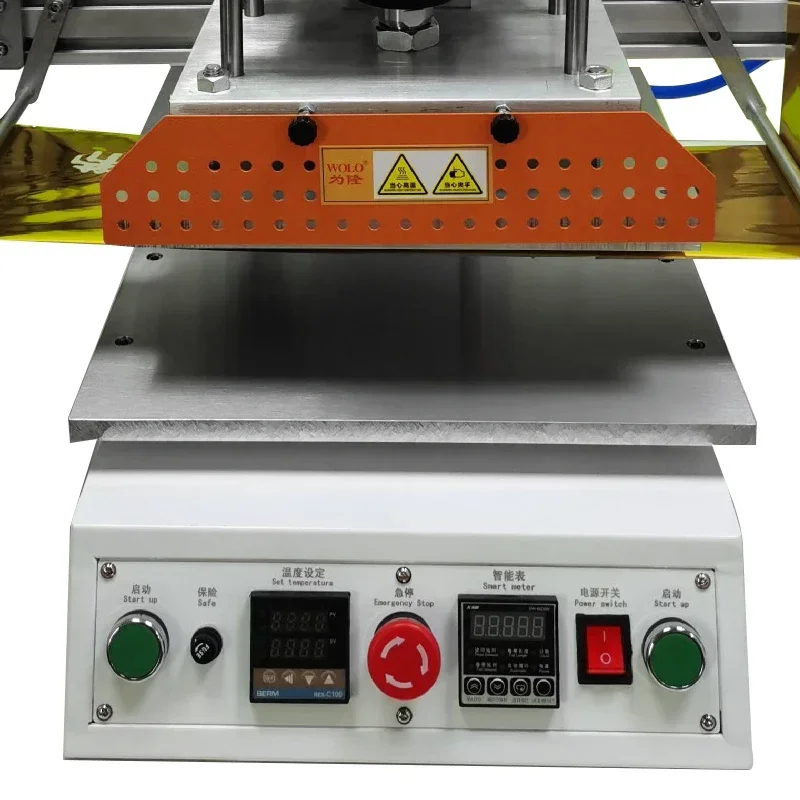 Máquina de carimbo de plástico de couro de folha de imprensa quente automática de mesa máquina de impressão de folha quente de alta velocidade