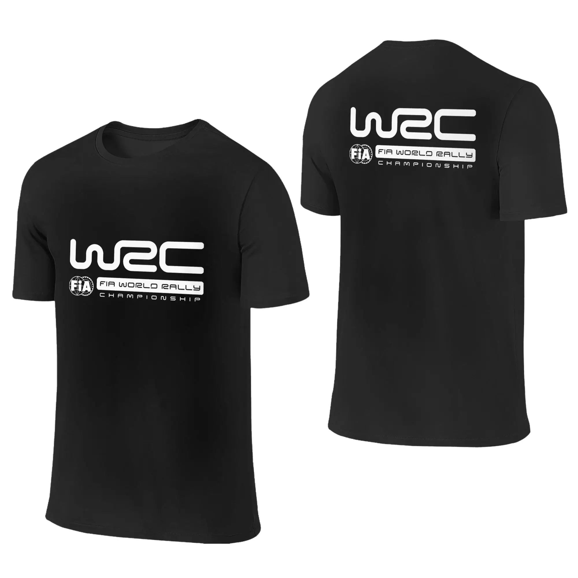 100% Cotton World Rally Championship WRC T-Shirt Men's Double Sided T Shirt Men Crew Neck Summer Shirts Tops S-6XL