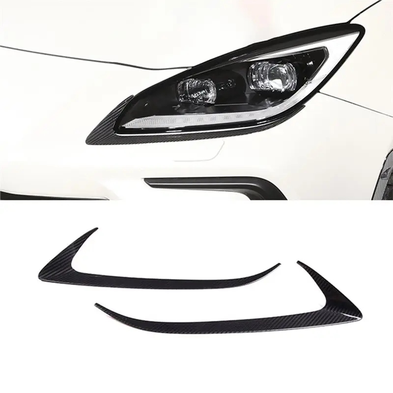 ABTD-Car Headlight Eyebrows Trim Cover Headlamp Eyelids Frame Real Carbon Fiber For Subaru BRZ 2022-2025