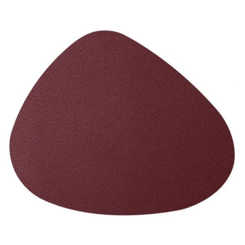 

A26F-Coaster PU Leather Nordic Style Place Mat Coffee Table Non-Slip Waterproof Washable Kitchen Mat