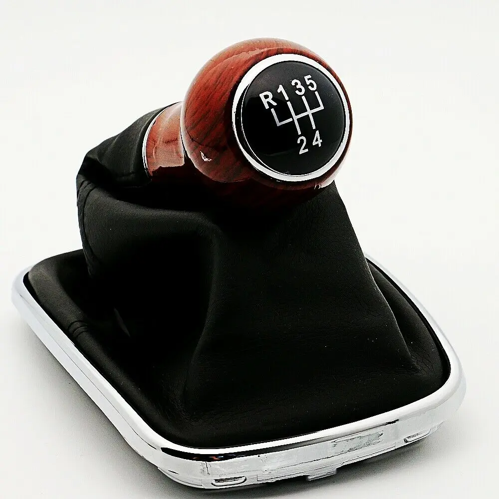 WXZOS Mahogany 5 Speed Gear Shift Knob For VW Bora Golf MK4 Jetta