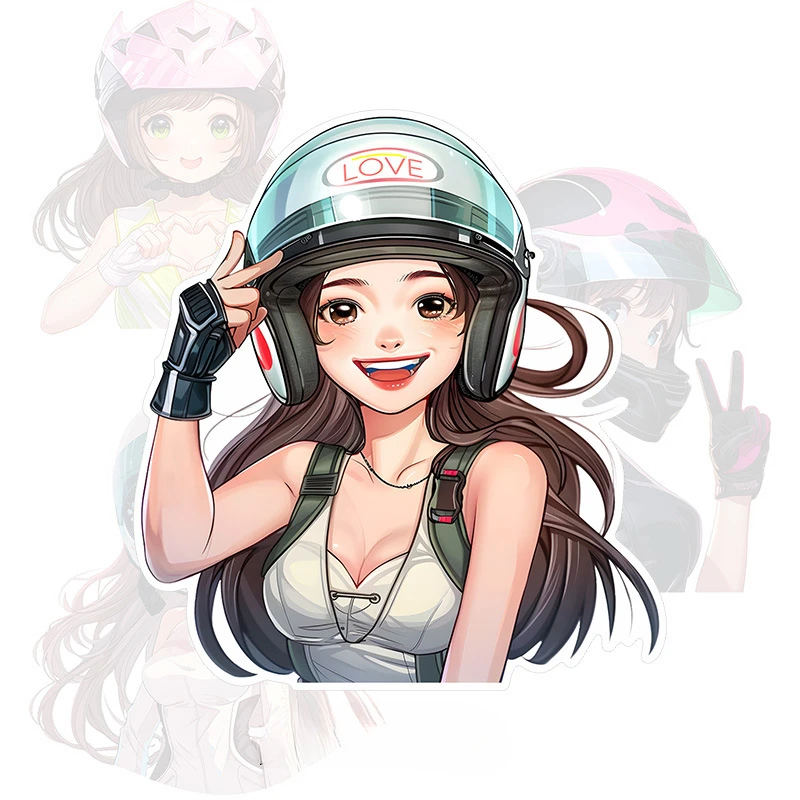 

Наклейки для байкеров и девушек на мотоцикл, украшение для автомобиля, бампера, кузова мотоцикла, передняя Корона, топливные наклейки, Мультяшные наклейки для девушек