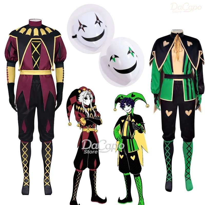 

The Freak Circus Pierrot Косплей Костюм клоуна Костюм Игра 2025 Хэллоуин Ужасы Мужская одежда для ролевых игр Экспо Одежда Унисекс Платье