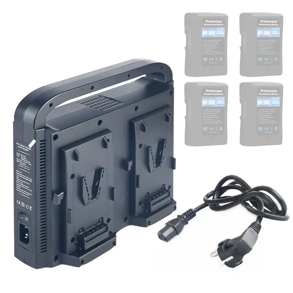 

V Mount Battery Charger BP-4CH for 14.4V / 14.8V V mount Battery Sony BP-95W BP-150WS BP-190WS BP-230W BP-285W BP-300W