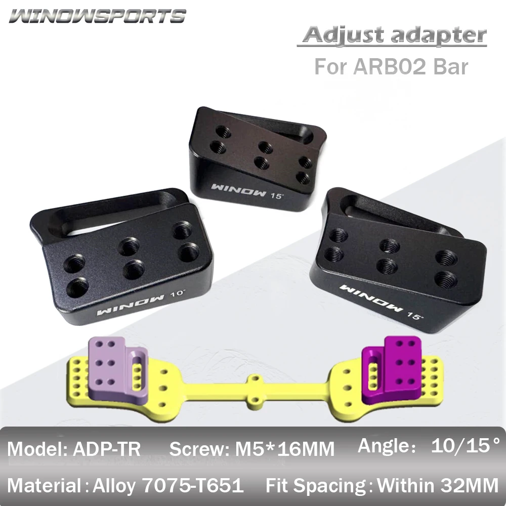 Winowsports ARB02 Rest-Lenker TT-Lenker höhenverstellbarer Adapter für TT-Fahrrad 10 Grad 15 Grad