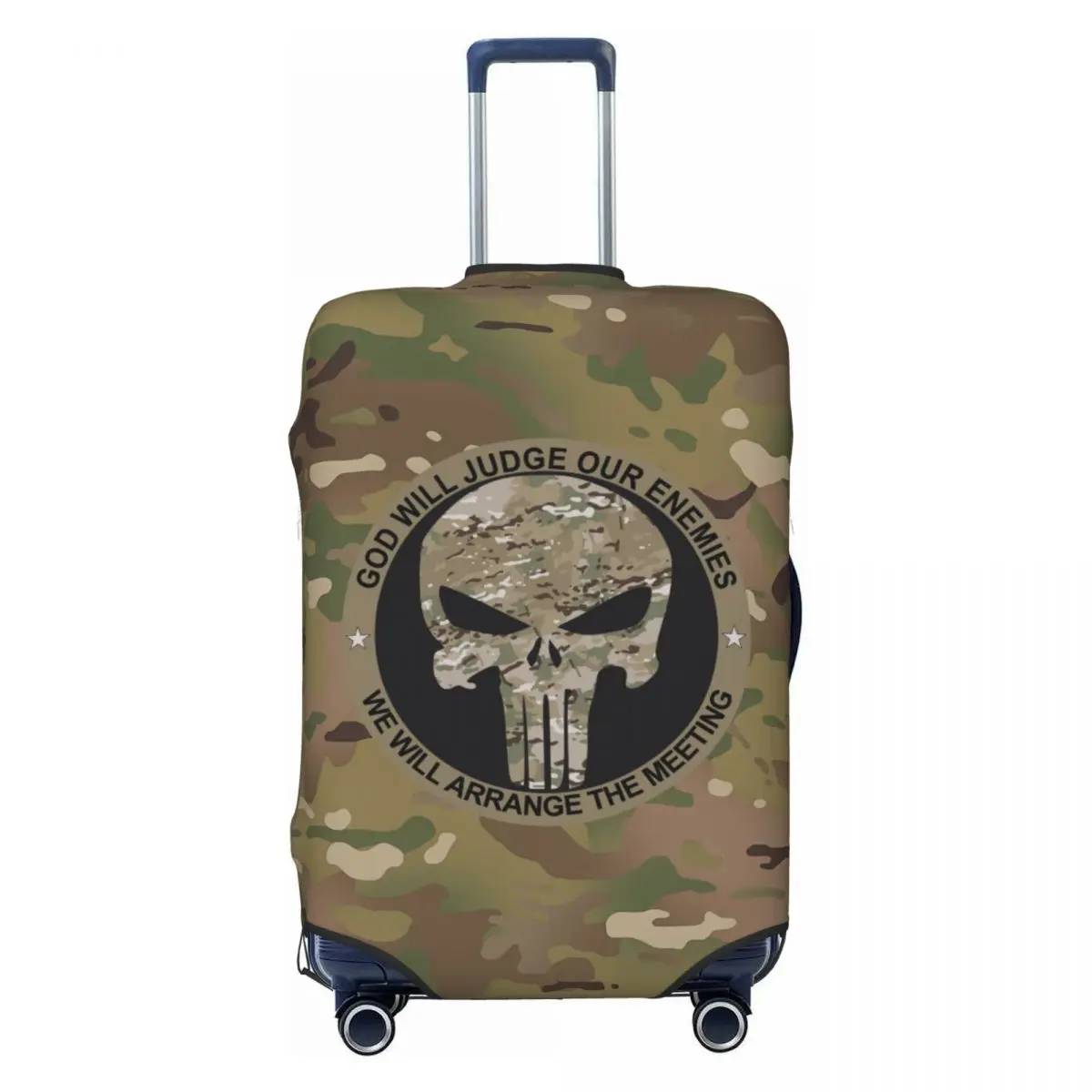 

Изготовленный на заказ чехол для чемодана Punisher Skeleton Skull, пыленепроницаемые дорожные чехлы для багажа для 18-32 дюймов