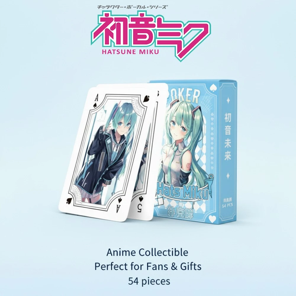 

Hatsune Miku Anime Merch Playing Cards Virtual Singer Megurine Luka Laser Card Fan Collectible Gift Decoration Postcard