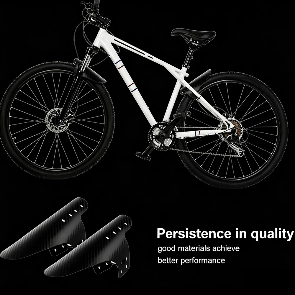 1 Stück/2 Stück Fahrrad-Schutzblech mit Carbon-Muster für Vorder- und Hinterrad, Ultraleichtes MTB-Schutzblech für Radsport – Detail 3