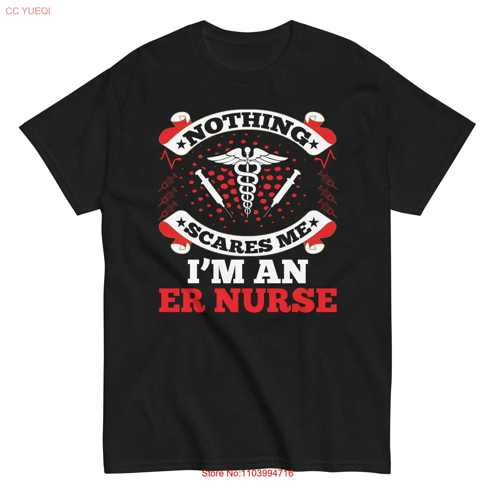 ER Nurse T-Shirt | Emergency Room Nurse Crew | Nothing Scares Me I'm An ER Nurse