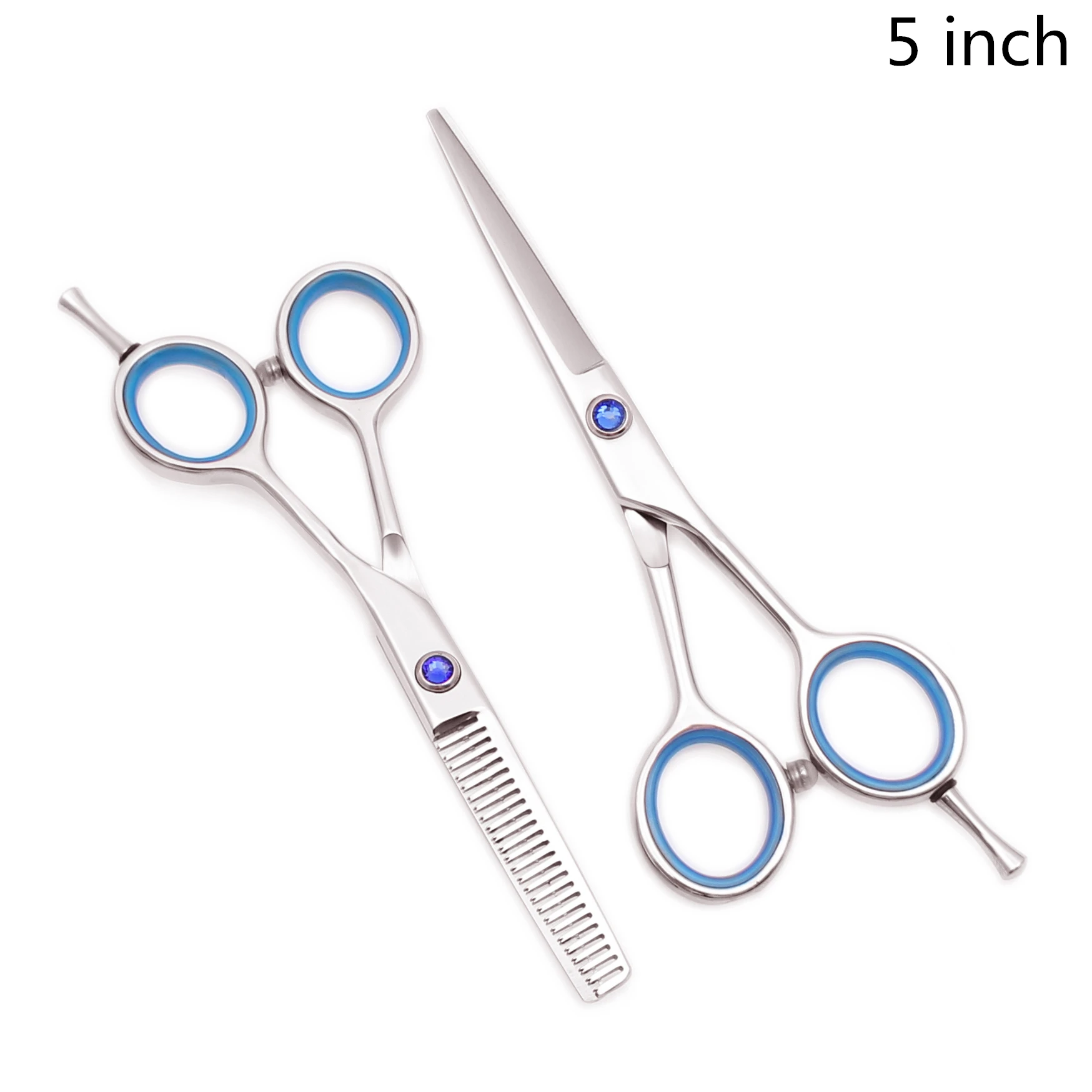 Friseur Haarschnitt Schere Japan Edelstahl Silber 5 Zoll Haarschnitt Set für Friseur Friseur Werkzeuge Schere für dünner werdendes Haar c1117