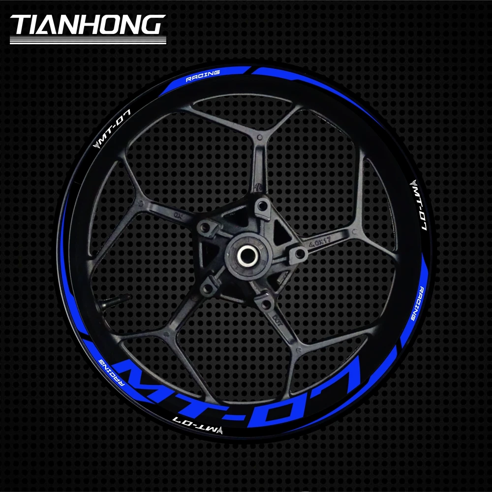 Applicable to Motorcycle Locomotive MT-07 09 10 Hub Rim Steel Rim Waterproof Reflective Sticker Applique