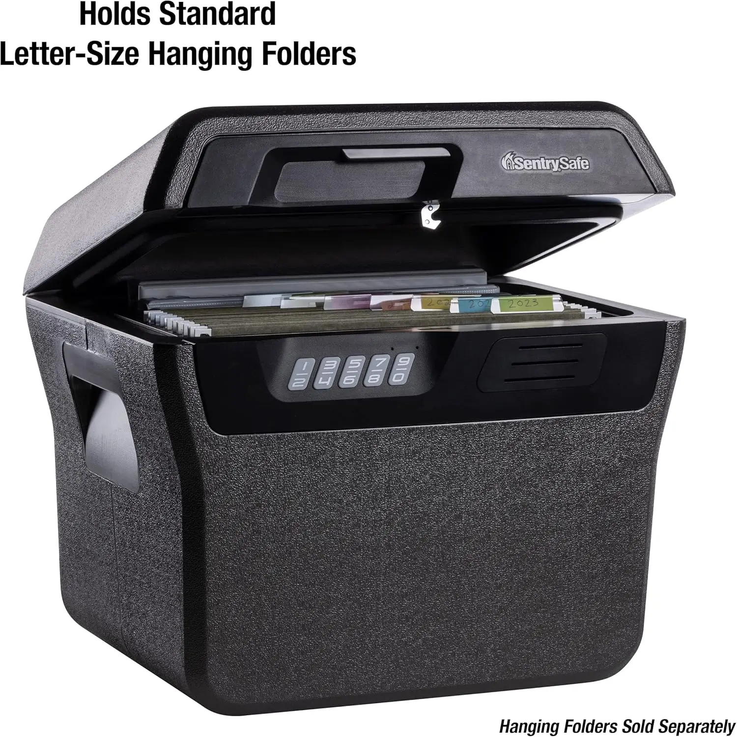 Charcoal Gray Waterproof Fireproof Safe Box with Digital Keypad for Documents and Files, Exterior 14.1x16.6x13.8 Inches