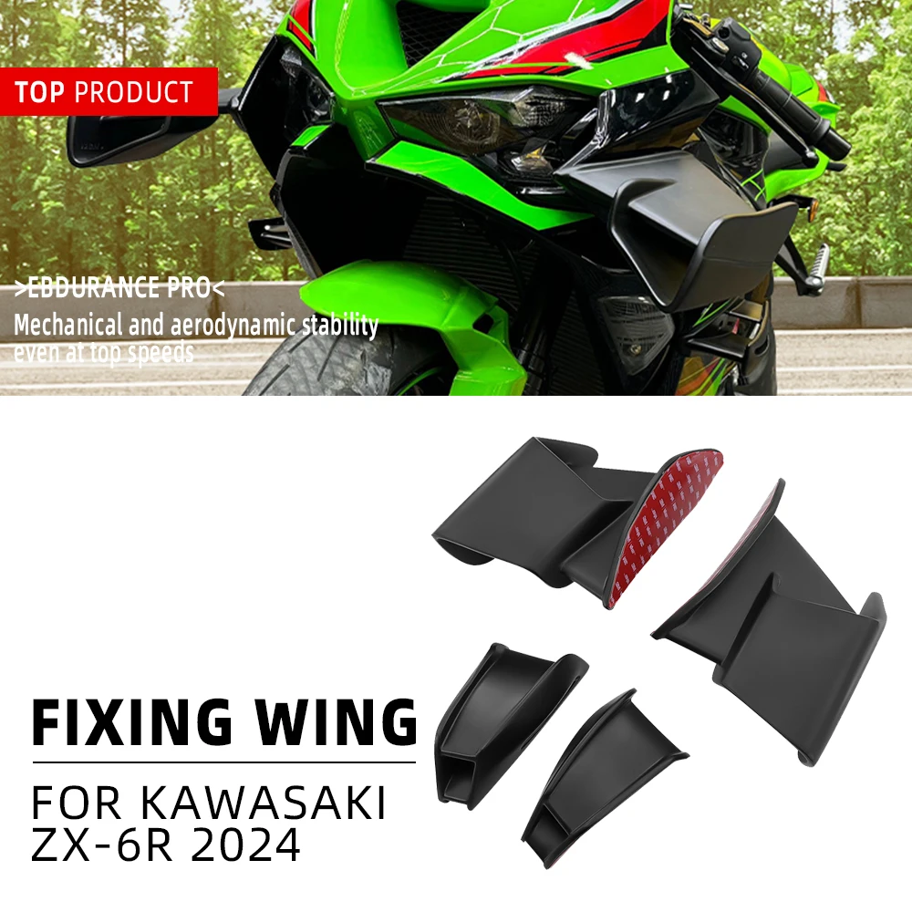 2024 NEW For Kawasaki ZX-6R ZX-636 ZX6R ZX 6R Winglet the same fuselage fixed wing spoiler lower shroud front side wing