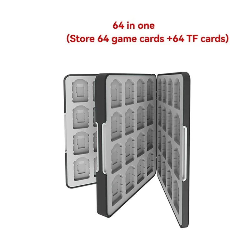 【حار بيع!】حقيبة تخزين ذات غلاف صلب لجهاز Switch 2 لـ Switch Lite OLED تدعم 64 خرطوشة ألعاب و64 فتحة بطاقة Micro-SD