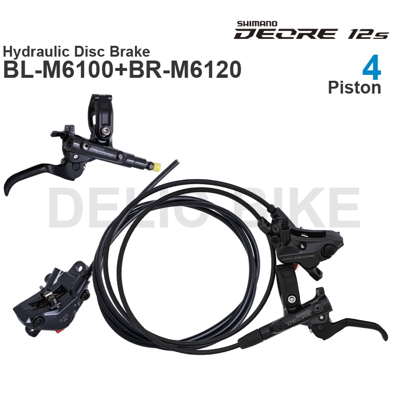 SHIMANO DEORE M6100 M6120 Hydraulic Disc Brake Groupset with M6100 Brake Lever and BR-M6120 Brake Caliper JK Original parts