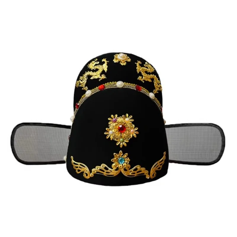 Chinese Ancient Hanfu Hats Double Wing Crown Imitation Ming Dynasty Official Hat Emperor Hat Men's Hanfu Wedding Cap Accessories