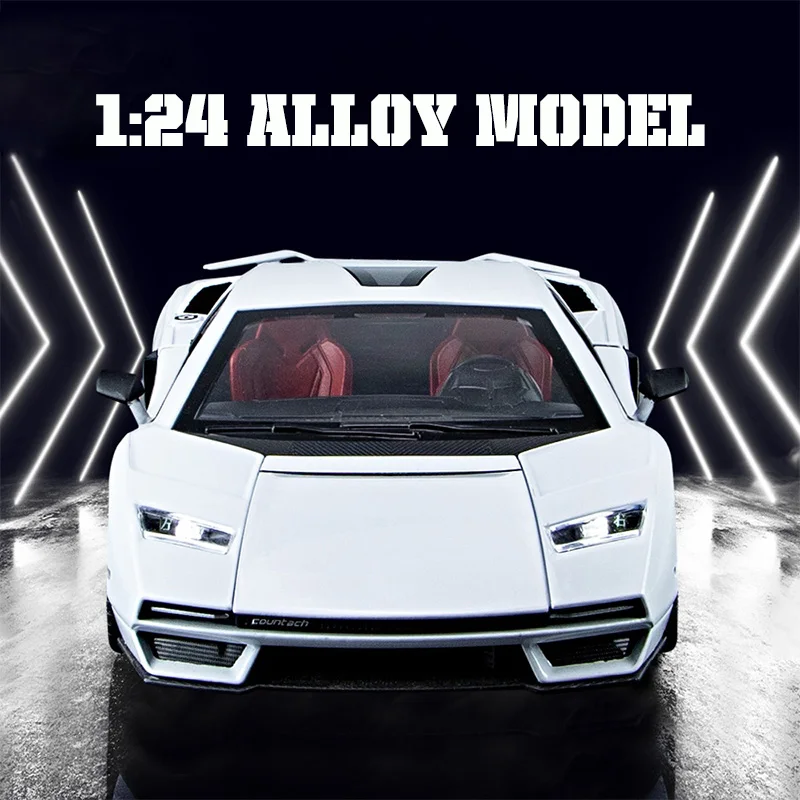 

Модель LPI 800-4 из сплава 1:24, крутой звук и свет, изысканные настольные украшения, лучшая коллекция для любителей моделей автомобилей