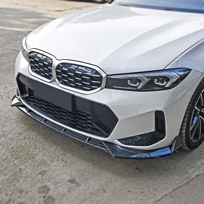 For 2023 BMW 3 Series G20 G28 Front Bumper Lip Splitter High Quality 3-Segment ABS Material Spoiler Car Parts