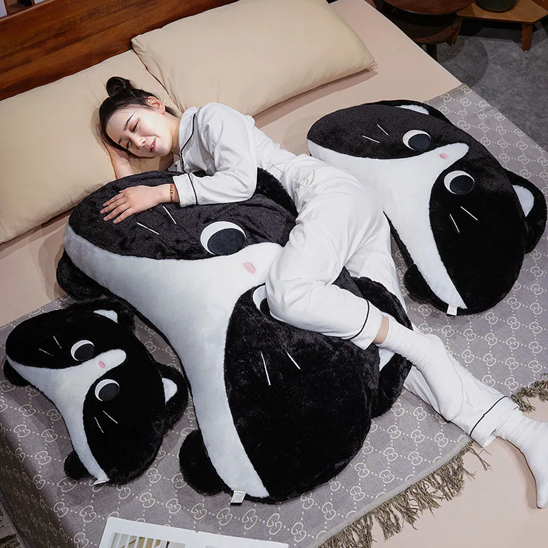 Großes Kuh-Katzen-Kissen für Erwachsene, weiches Kissen für Schlafzimmer, Bett, Sofa, Wohnzimmer, Erkerfenster, Büro, Komfortkissen