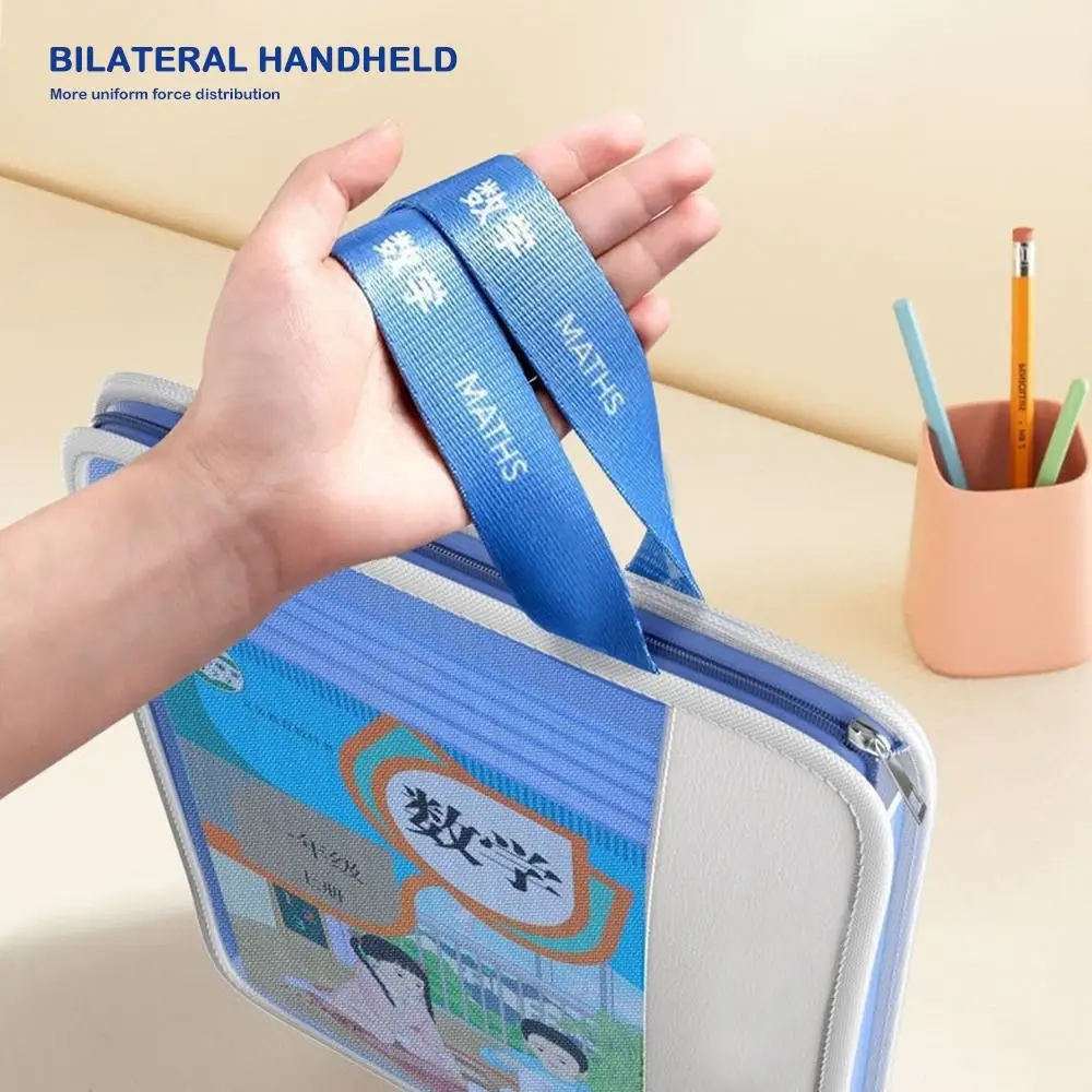 Double Handed Transparent Document Bag Thickened Storage Design Subject Classification Bag Transparent Material Hand-held